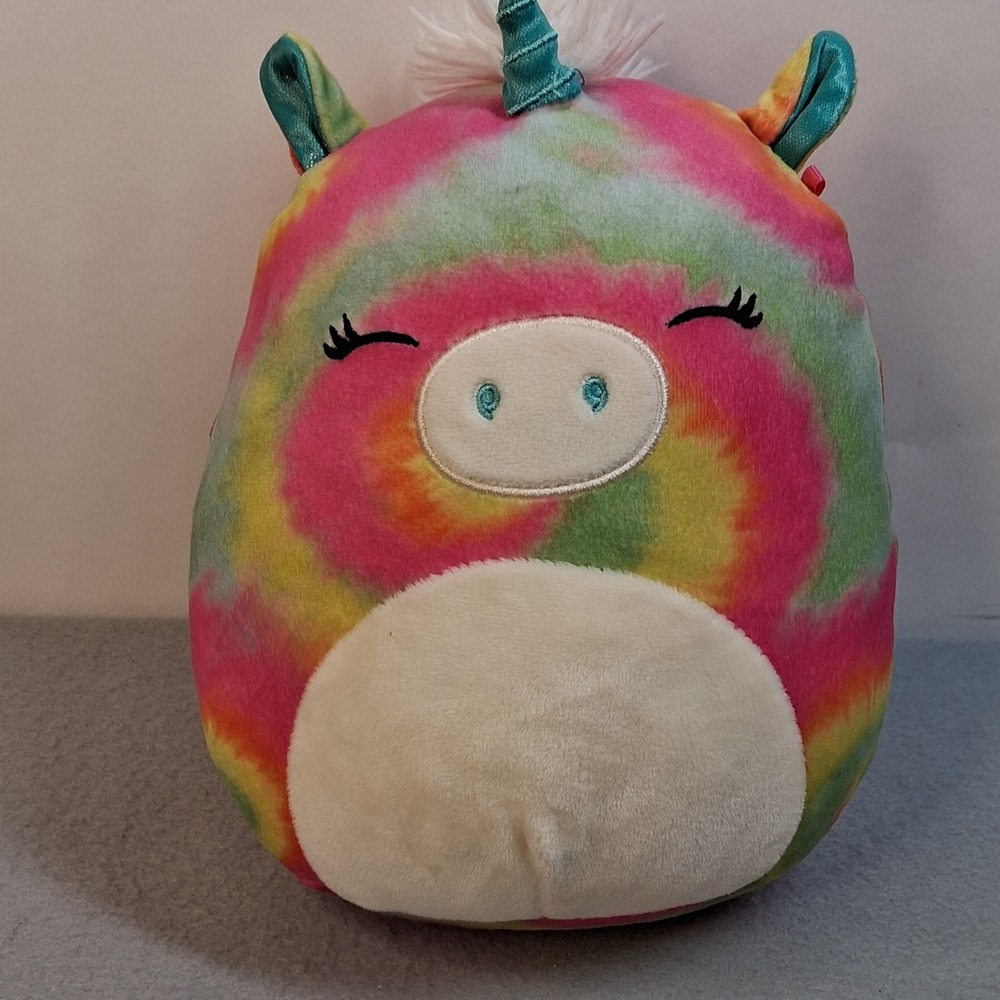 Squishmallows Shondi the Unicorn Kellytoy Tie Dye 8 Inch
